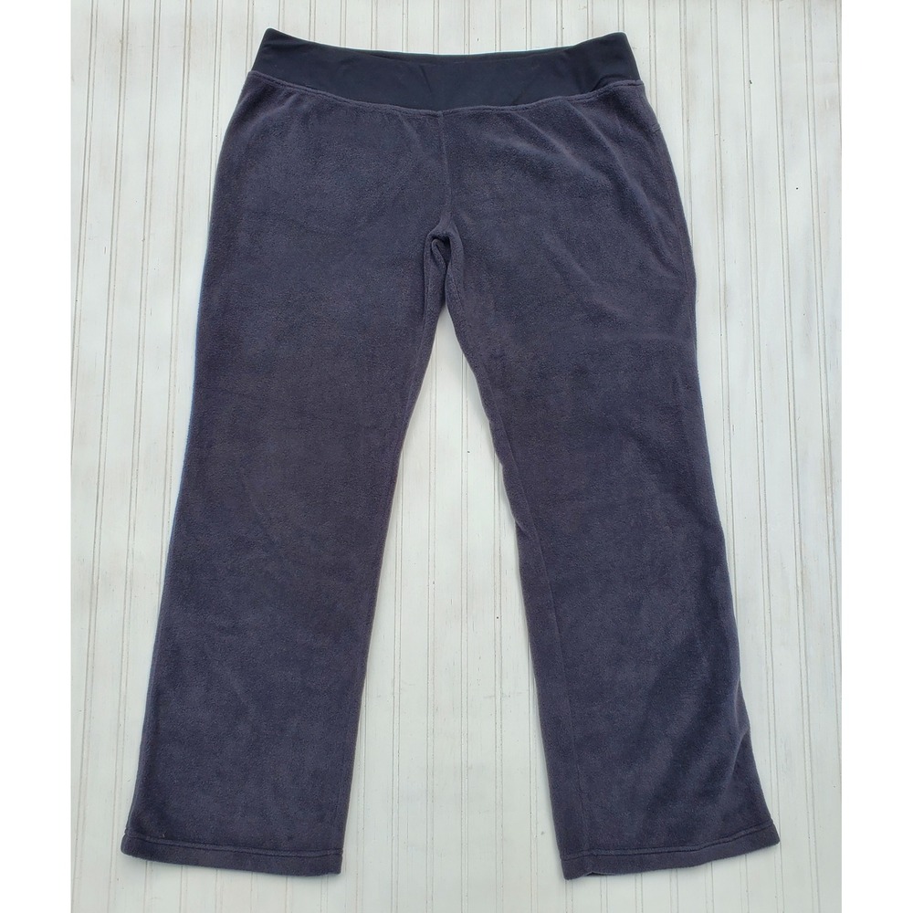 Columbia Womens Gray Fleece Lounge Pants XL Straight Leg Loungewear Warmth